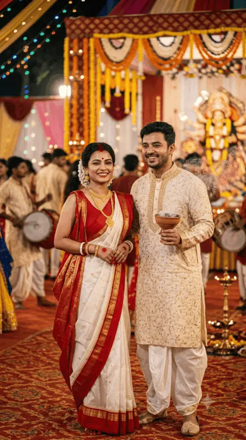 Kolkata Durga Puja AI Photo Prompts 2026: Viral Bengali Portrait Prompts
